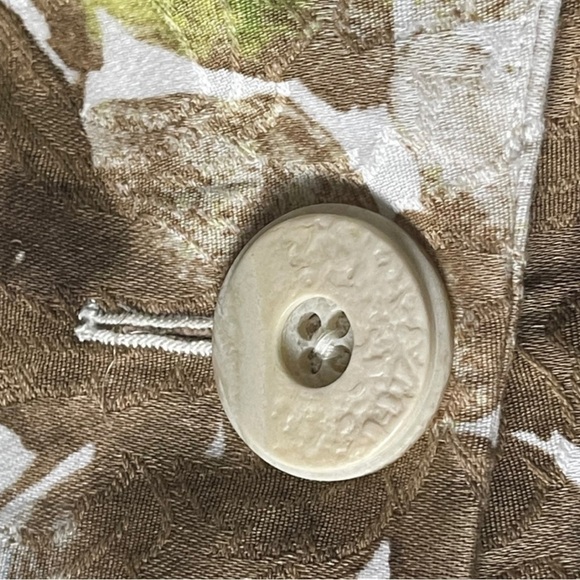 🔥 COLDWATER Creek 100% Cotton Painted Floral Ombre Blazer Jacket Women's sz 4 - Picture 15 of 16